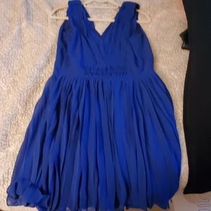 Chiffon royal blue cocktail dress